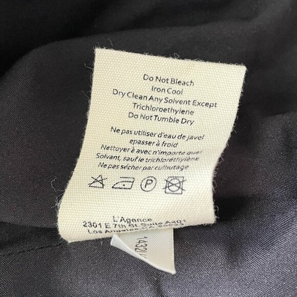 L’Agence Kenzie Houndstooth Blazer Black White Tweed Size 12 - Picture 9 of 9